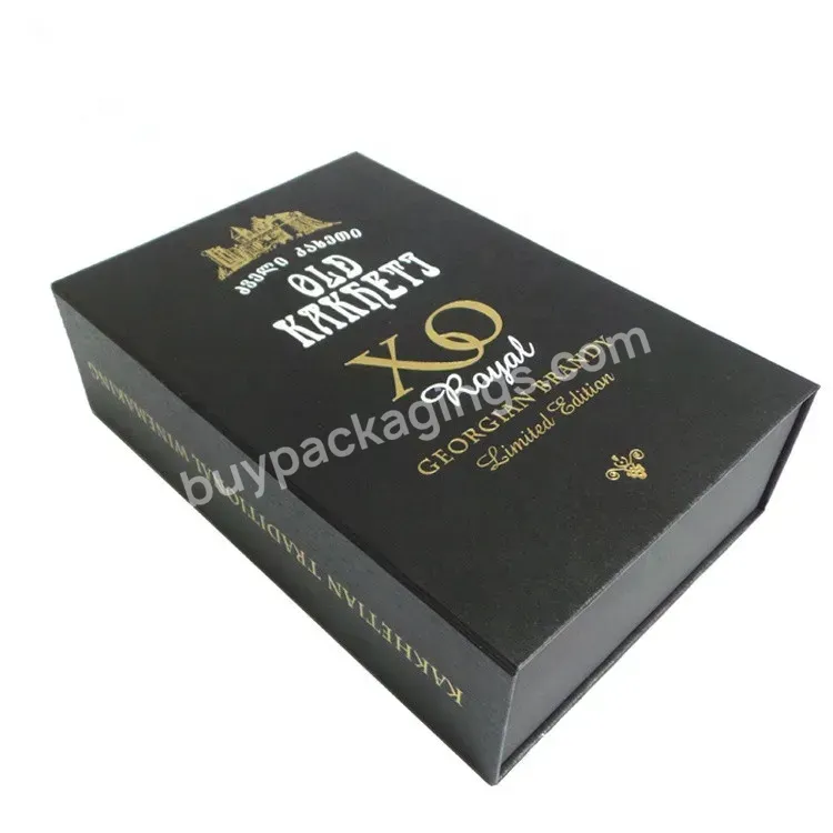Guangzhou Fashion Rigid Cardboard Packaging Flip Bottle Glass Wine Gift Box Wholesale Price Wine Packaging Boxes