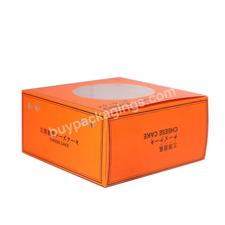 High End 4 Inches 6 Inches 8 Inches Portable Packaging Square Baked Cheese Cake Box