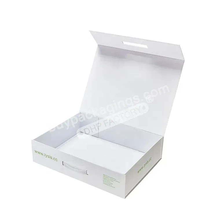 High End Custom Logo Magnetic Flap Lid Open Flat Packing Medical Healthcare Device Packaging Boxes With Handle