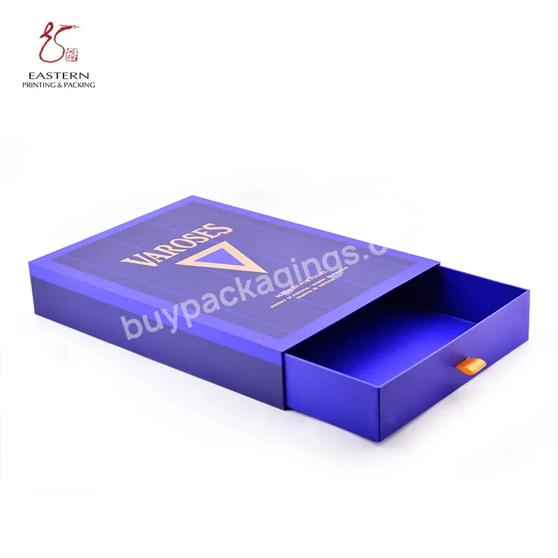 High-end Good Quality Drawer Clothes Packaging Box Custom Logo Cardboard Paper Wedding Gift Packaging Box Custom Logo