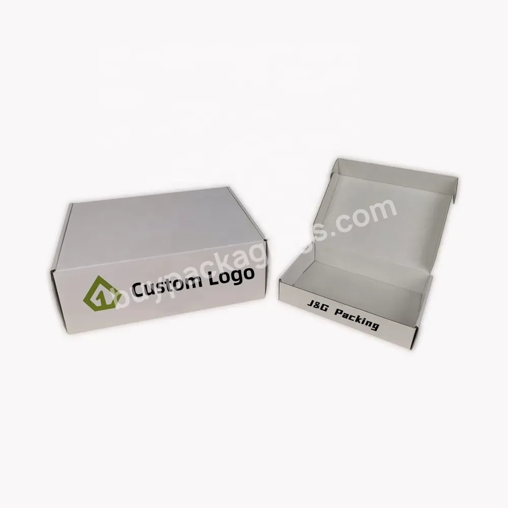 High End Simple Style Corrugated Mailer Box Custom Logo White Cardboard Shipping Box