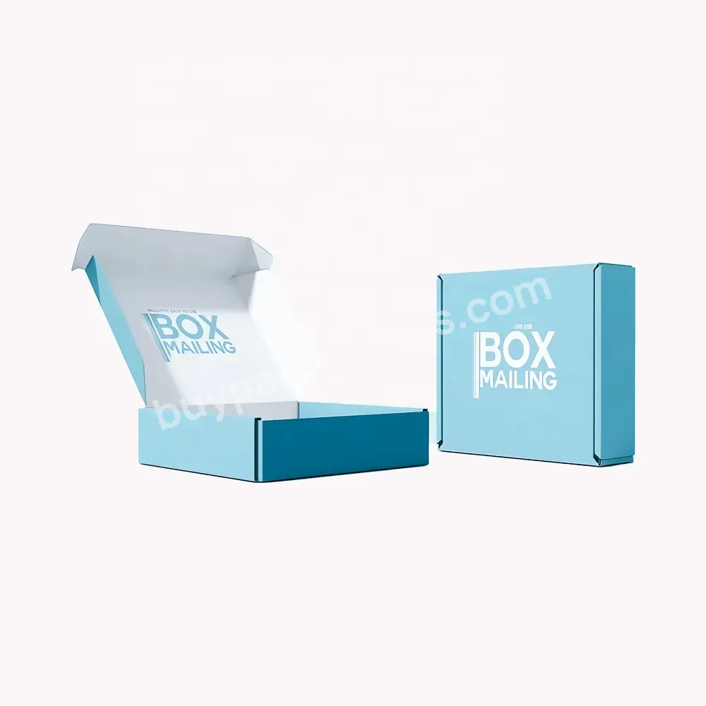 High End Simple Style Corrugated Mailer Box Custom Logo White Cardboard Shipping Box