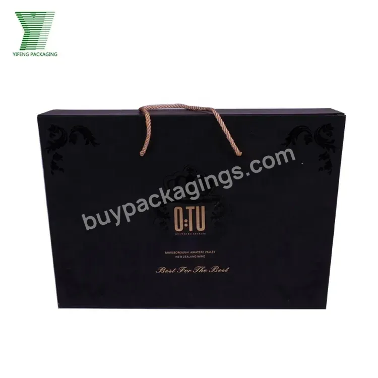 High-grade Leather Pu Wine Gift Box Engraved Double Red Wine Packing Box With Wine Set