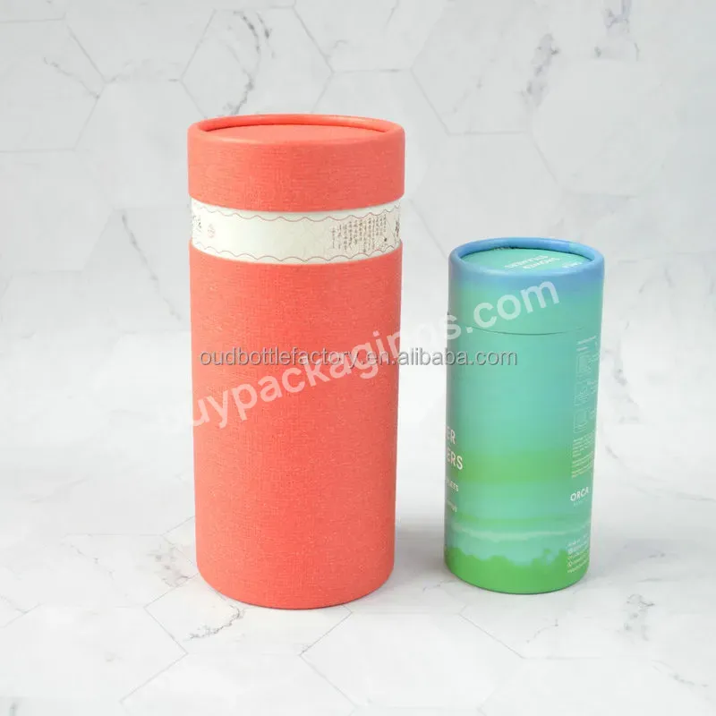 High Quality Custom Kraft Paper Tubes Tea Packaging Boxes Gift Cylinder Tube Box