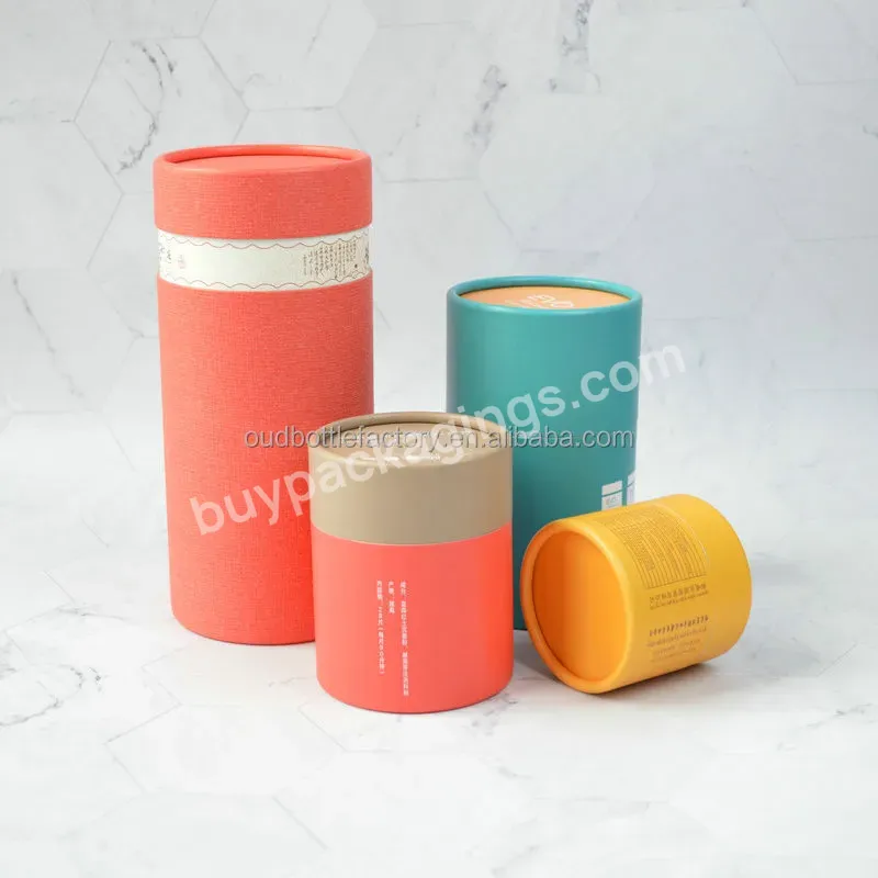 High Quality Custom Kraft Paper Tubes Tea Packaging Boxes Gift Cylinder Tube Box