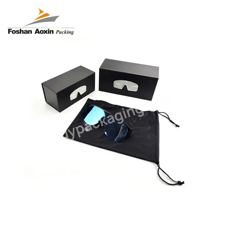 High Quality Flip Top Rigid Cardboard Paper Packages Protection Sunglasses Gift Box With Magnetic Lid