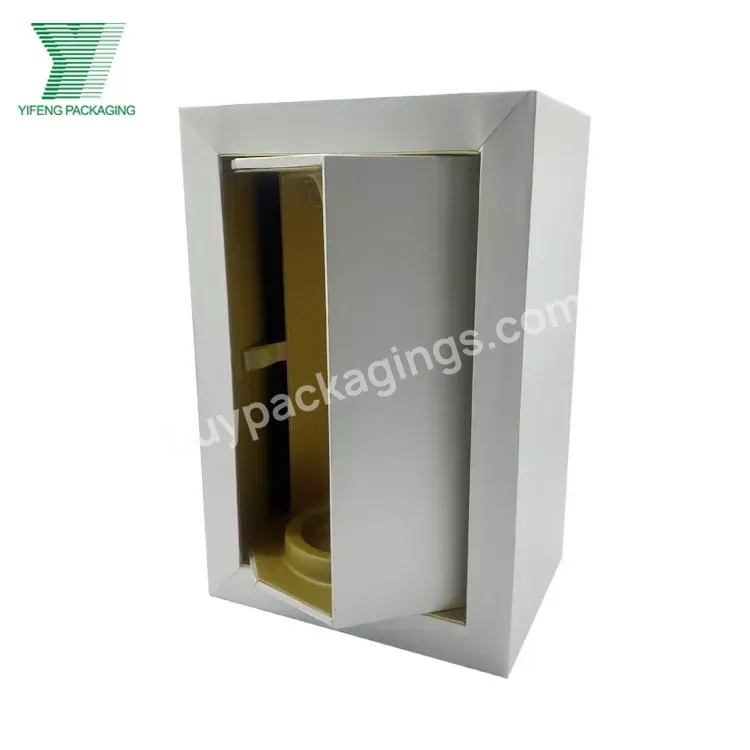 High Quality Hard Cardboard Rigid Rotation Style Wine Box Wine Bottle Paper Gift Packaging Box