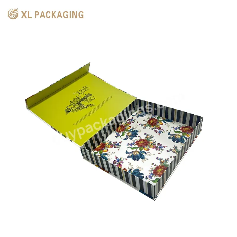 High Quality Luxury Custom Logo Folding Packaging Boxes Magnet Foldable Paper Box For Clothing Gifts