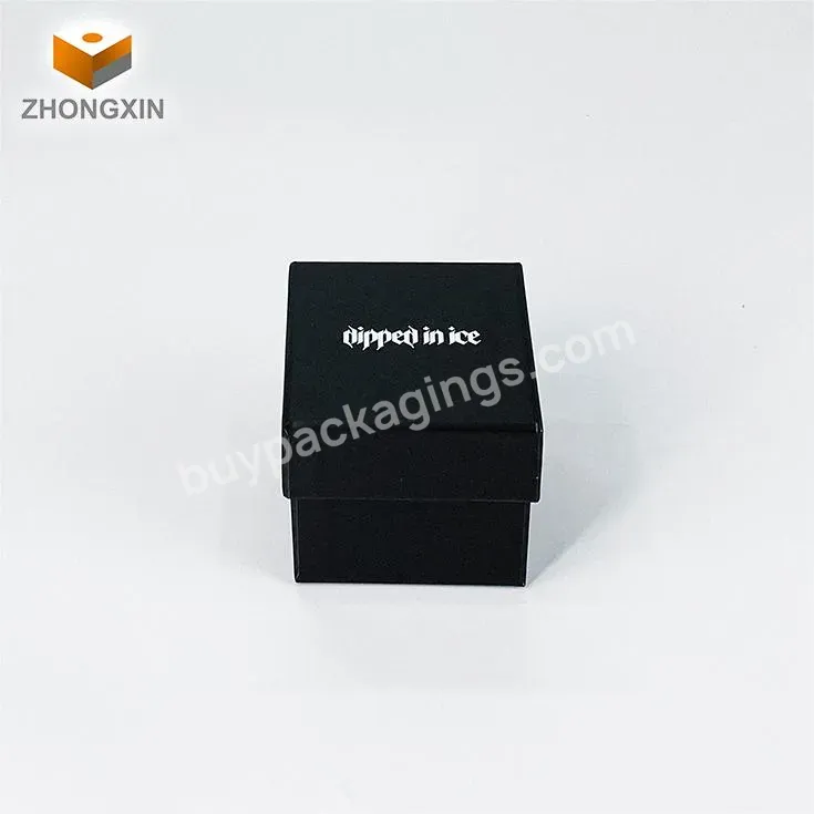 High Quality Luxury Jewelry Packaging Necklace Bracelet Packaging Eco Friendly Ring Watch Paper Black Gift Box With Lid