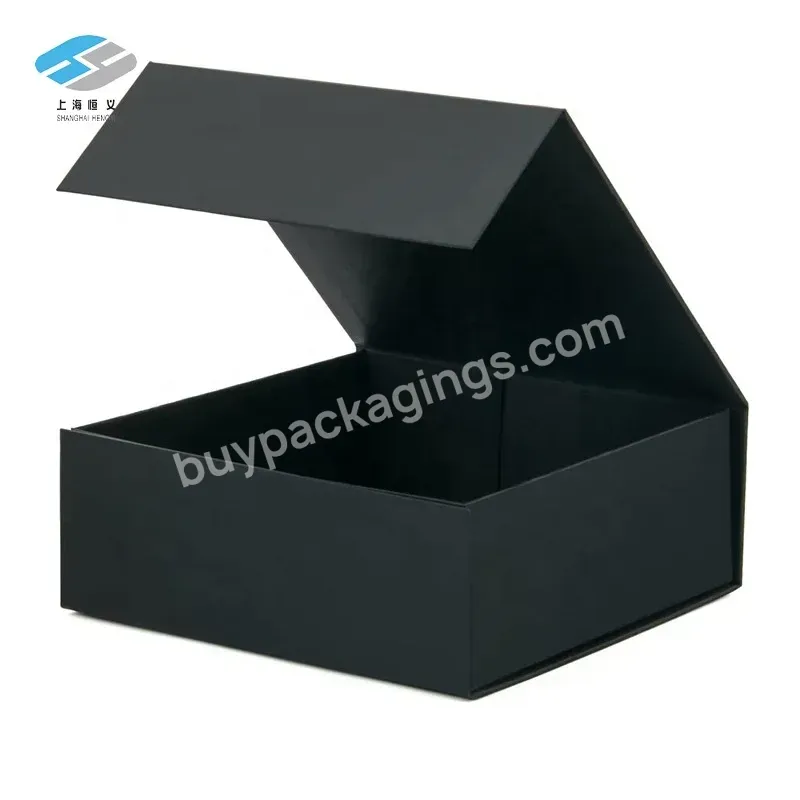 High Quality Qualitative Feeling Bow Knot Bulk Large Boxes Magnetic Black Gift Box With Bow