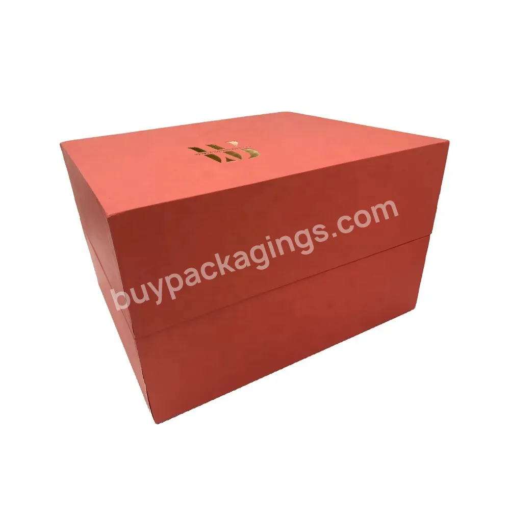 High Quality Rectangle Red Matt Lamination Dangle Drop Earring Packaging Gift Box With Lid And Base With Logo Gold Foil