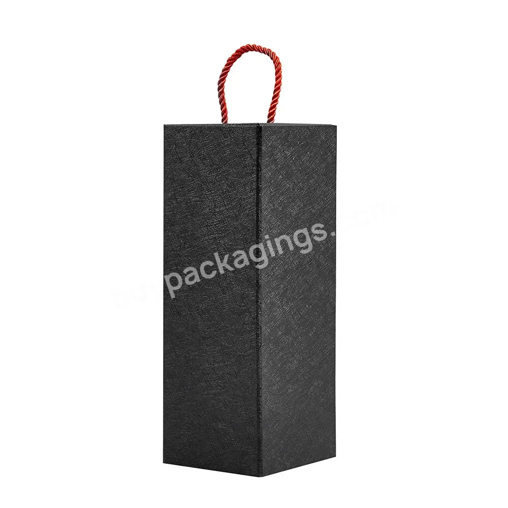 High Quality Tequila Folding Extension Box Luxury Gin Bottle Foldable Packaging Box Red Wine With Rope Handle - Buy High Quality Luxury Gift Foldable Box,Foldable Cardboard Boxes For Tequila Gin Bottles Gift Packaging,Folding Paper Extension Single W