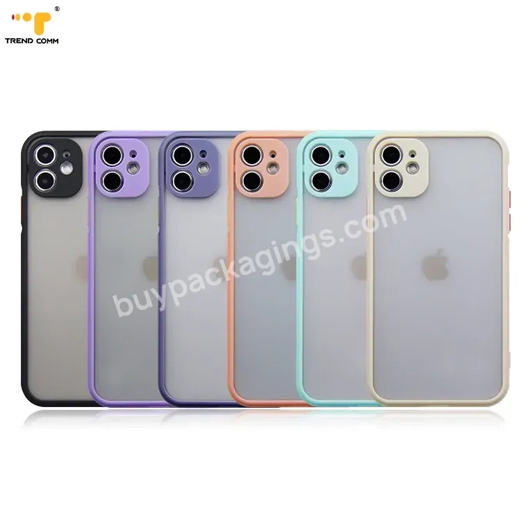 Hot Sale Frosted Pc Tpu 2 In 1 Clear For Iphone 11 Back Cover Phone Case Design Phone Cases For Iphone Matte Clear