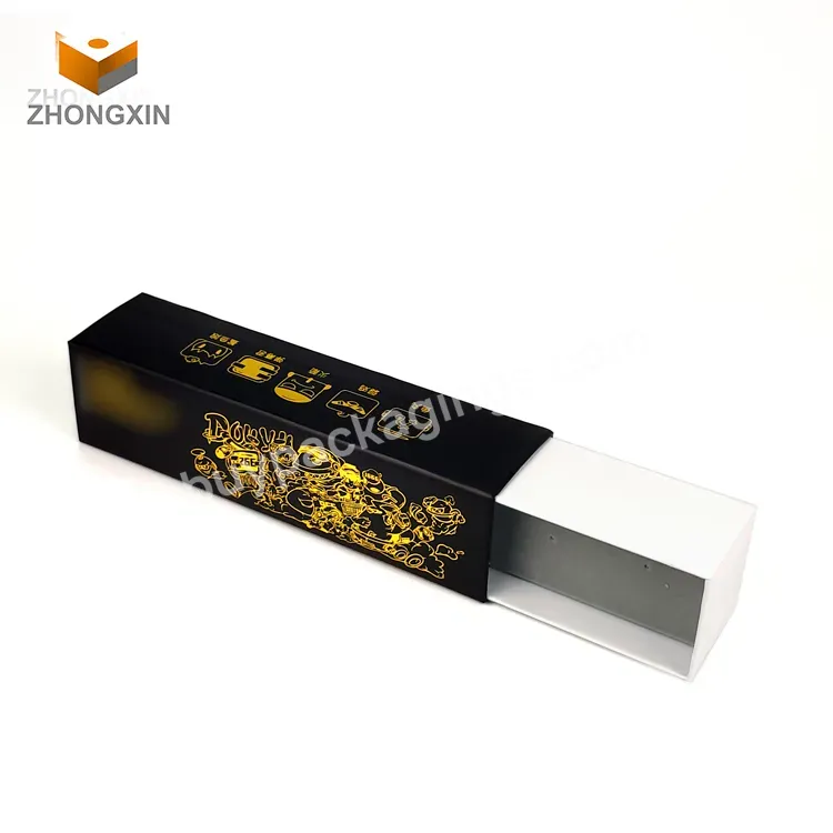 Hot Sale Luxury Design Black Cardboard Jewellery Drawer Box Custom Birthday Gift Paper Packaging Box