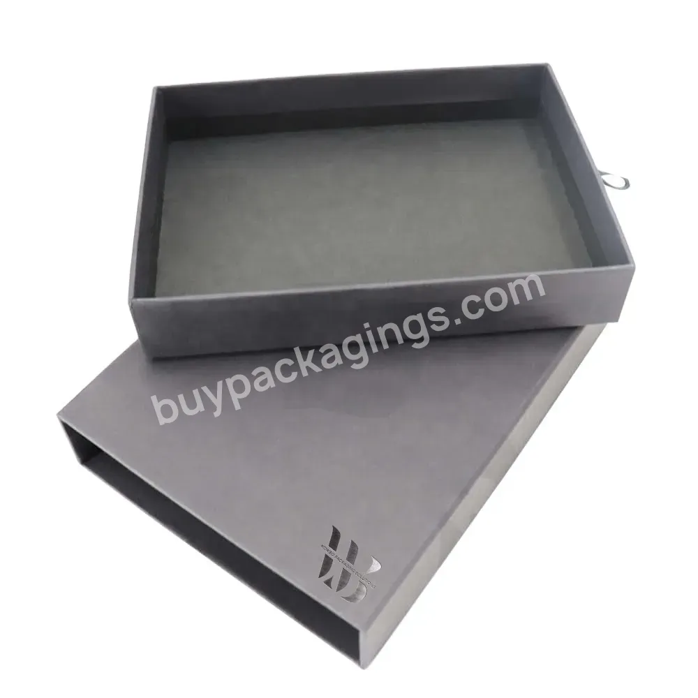 Hot Sale Square Customized Size Matte Grey Lid And Base Gift Box For Bracelets Packaging With Your Logo Printed