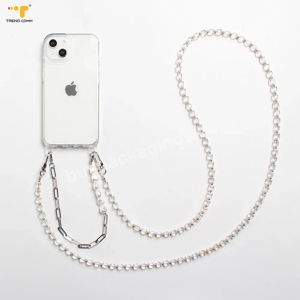 Hot Selling Customizable Detachable Hooks Shockproof Hanging Strap Phone Case With Strap Hole For Iphone 15