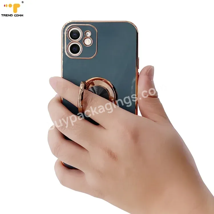 Hot Selling Mobile Phone Accessories Back Cover Ring Holder Finger Stand Shockproof Packaging Bag Phone Case For Iphone 12 - Buy For Iphone12 Case Ring Holder,Finger Ring Stand Holder Back Cover Case,Phone Case Packaging Bag Holder.