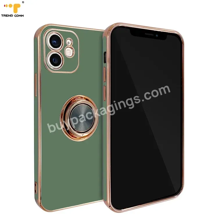 Hot Selling Mobile Phone Accessories Back Cover Ring Holder Finger Stand Shockproof Packaging Bag Phone Case For Iphone 12 - Buy For Iphone12 Case Ring Holder,Finger Ring Stand Holder Back Cover Case,Phone Case Packaging Bag Holder.