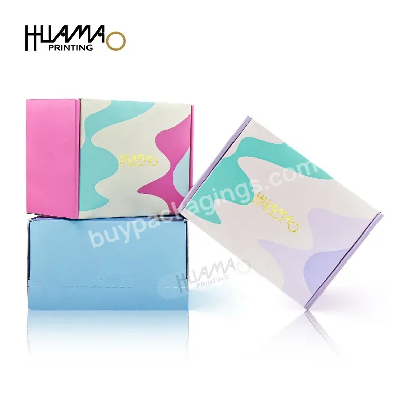 Huamao Printing Custom Sticker Seal Label Bolsas De Papel Kawaii Stickers Packaging Boxes Corrugated Paper Package Mailer Box