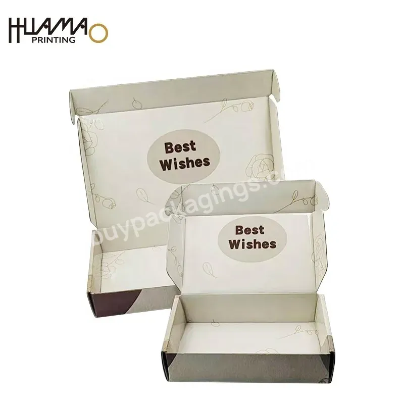 Huamao Printing Custom Sticker Seal Label Bolsas De Papel Kawaii Stickers Packaging Boxes Corrugated Paper Package Mailer Box