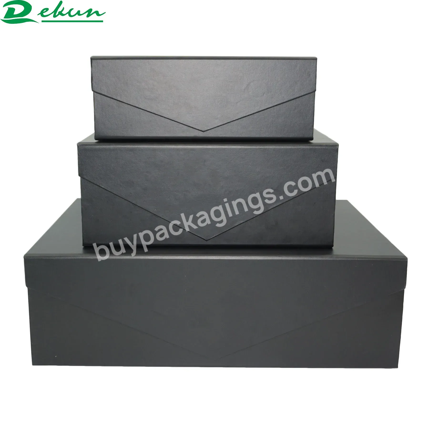 In Stock Rts Black White Gold Gift Box With Logo Luxury Promotion Price Folding Packaging Box Flat Pack With Magnetic Closure
