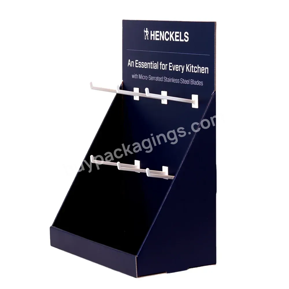 Jc Displays Cardboard Display Hook Custom Pop /pos Product Displays Floor Rack With Hooks