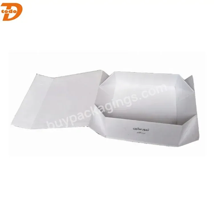 Logo Printed On Top Cardboard Packaging White Paper Box