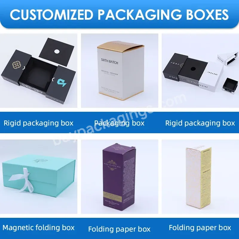 Low Moq Custom Logo Wholesale Luxury Blue Magnet Paper Box Wigs Clothing Bag Carton Folding Magnetic Gift Packaging Boxes