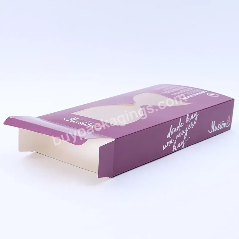 Low Moq Custom Logo Wholesale Luxury Purple Packaging Paper Boxes Wigs Clothing Carton Folding Gift Box