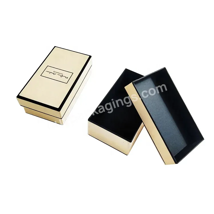 Low Moq Free Sample Luxury Rigid Cardboard Paper Lid And Base Type Gift Boxes Packaging For Cosmetics Perfume Bottles