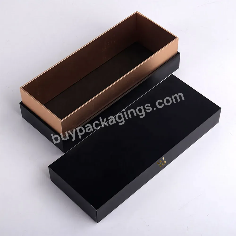 Low Moq Oem Customized Size And Shape Matte Black Watch Glasses Packaging Gift Box With Logo Hot Stamping