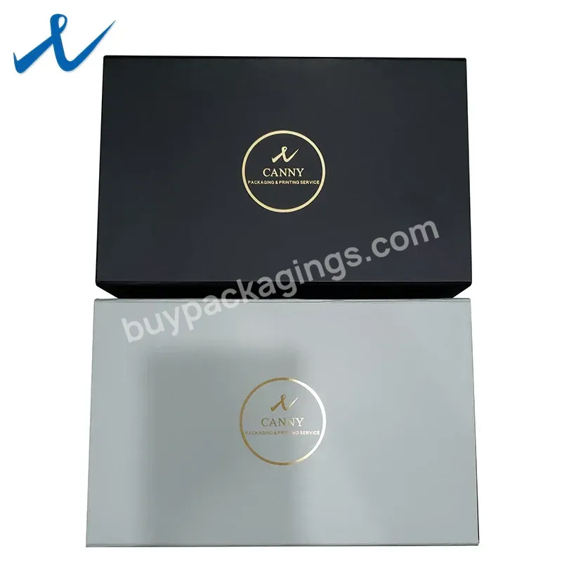 Low Moq Wholesale Custom Black Corrugated Gift Packaging Box Carton Cardboard Paper Folding Box For Clothing Shoes