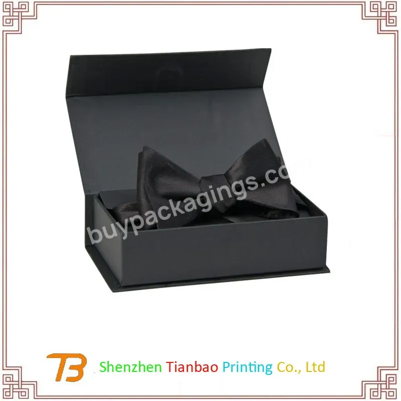 Luxury Black Bow Tie Packaging Boxes Tie Storage Boxes Wholesale