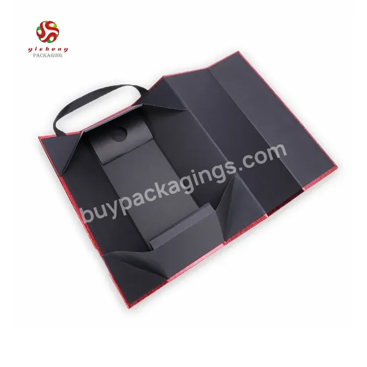 Luxury Cardboard Gift Champagne Red Wine Glass Bottle Presentation Box Packaging Premium Foldable Wine Gift Box