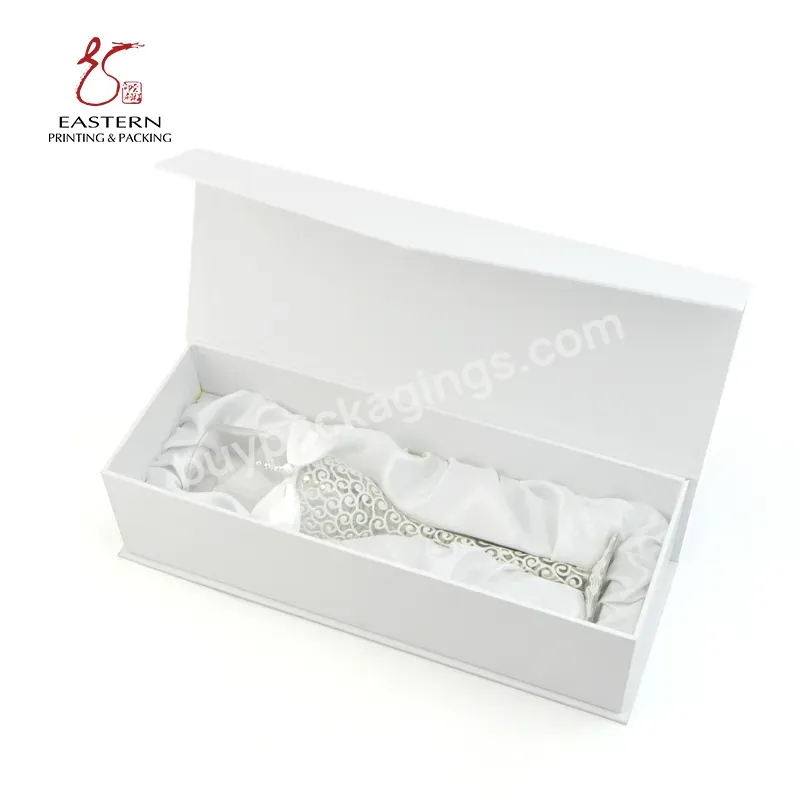 Luxury Cardboard Packaging Glass Cup Storage Gift Paper Box With Satin Insert