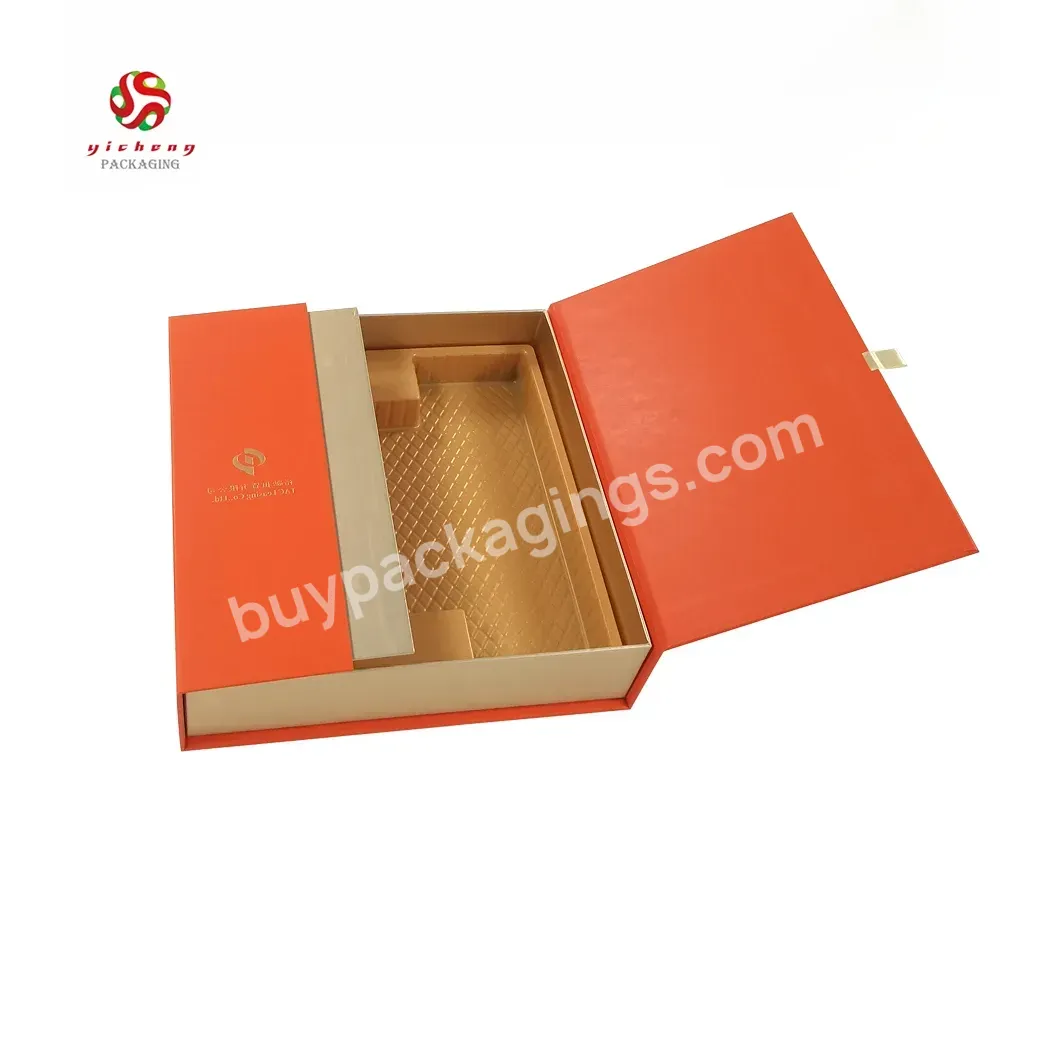 Luxury Color Cardboard Cosmetic Packaging Gift Box With Foam Insert Of Double Magnetic Door Open