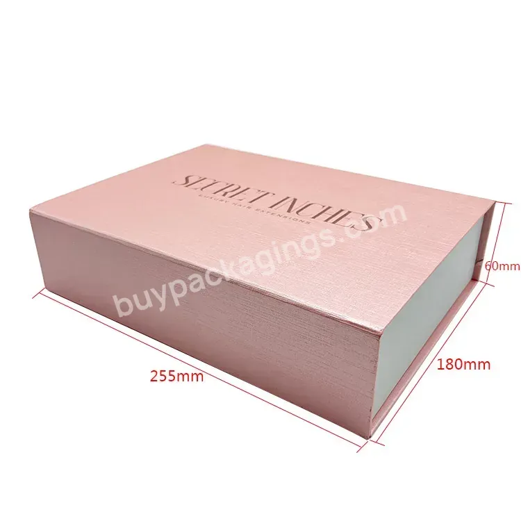 Luxury Custom Fashion Texture With Gold Foil Stamping Logo Clothing Packaging Design Rigid Cardboard Magnetic Closure