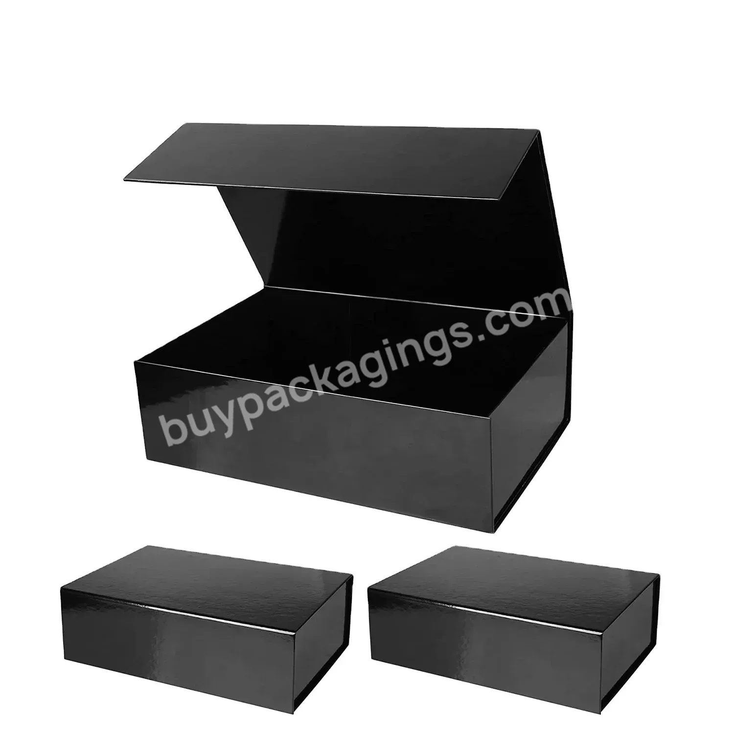 Luxury Custom Logo Magnetic Closure Package Box Gift Packaging Folding Boxes With Ribbon And Magnetic Lid