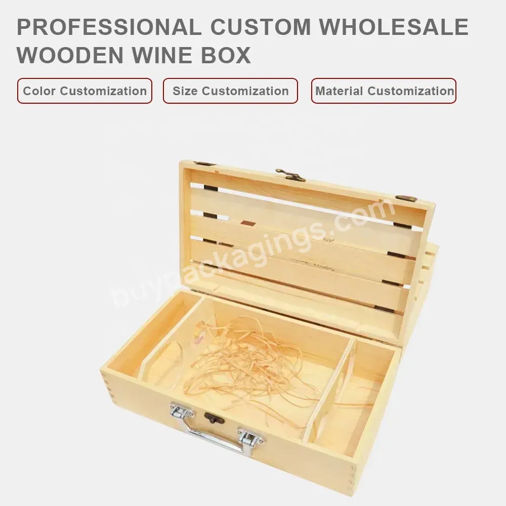 Luxury Custom Logo Packing Gift Wooden Wine Box With Accessories - Buy Wine Box Wood,Wine Box With Accessories,Cheap Wooden Wine Boxes Wholesale Used For Sale.