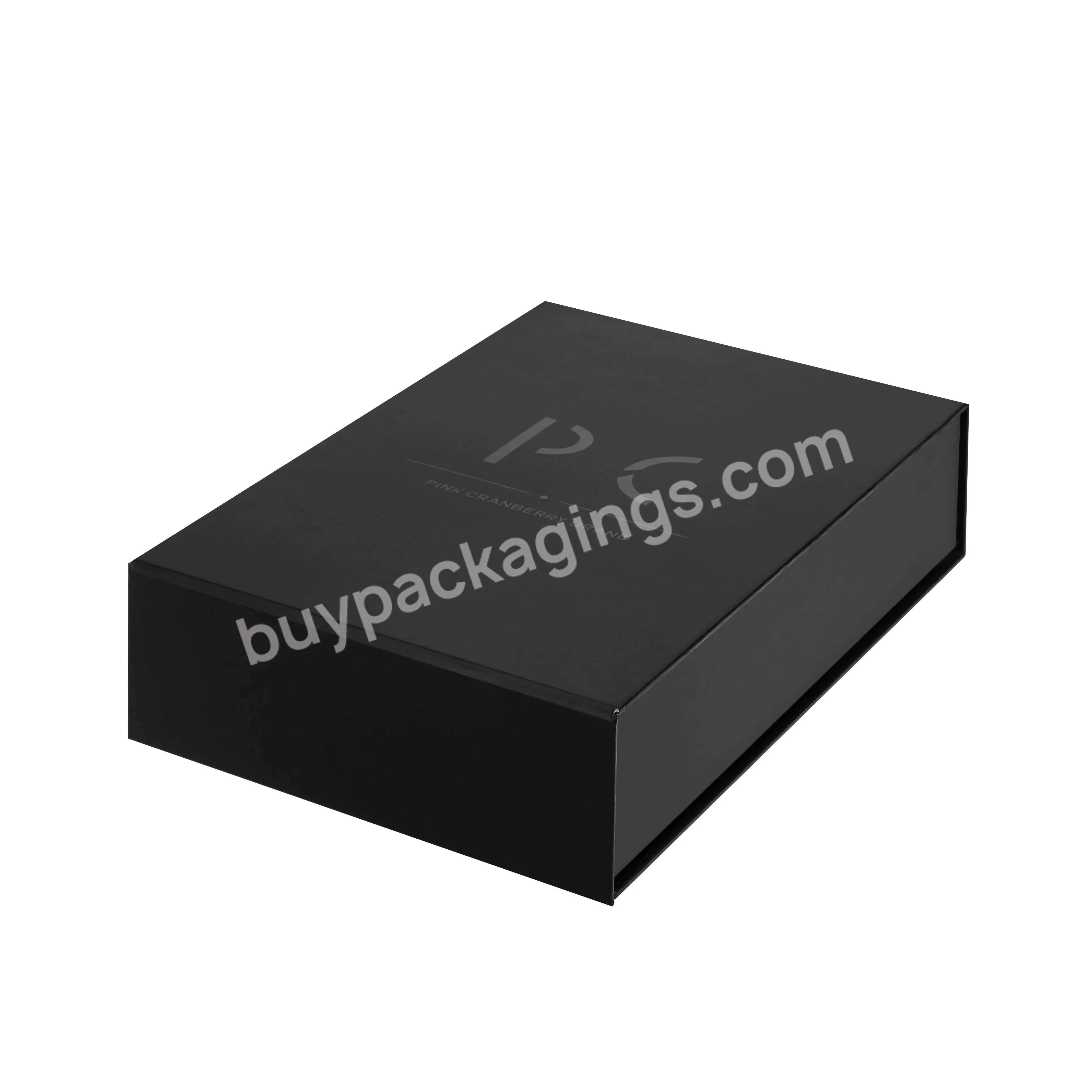 Luxury Custom Matte Black Folding Paper Boxes With Spot Uv Logo Design Iso9001 Rigid Cardboard Magnetic Closure Shoe Packaging