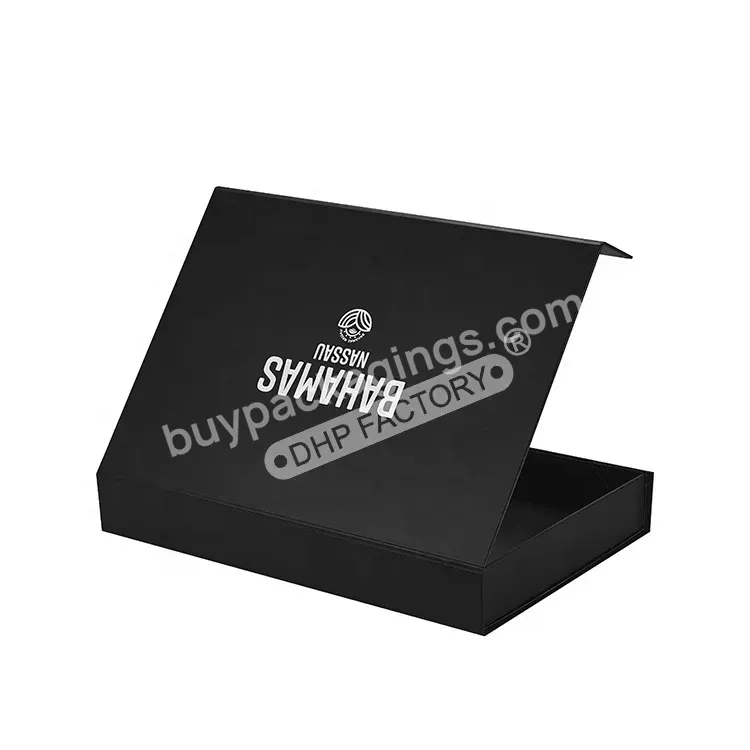 Luxury Custom Printing Matte Lamination Rigid Cardboard Magnetic Collapsible Hat Clothing Bags Packaging Box