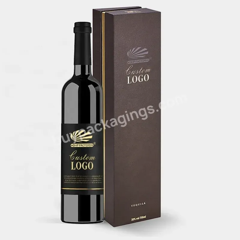 Luxury Customized Brand Logo Rigid Hardboard Foil Stamping Embossing Wine Bottle Glasses Packaging Gift Box - Buy Luxury Wine Box,Wine Packaging Box,Wine Glass Packaging Box.