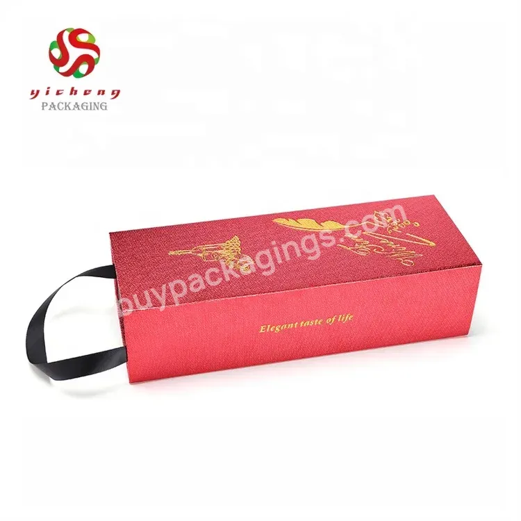 Luxury Customized Display Small Paper Wine Bottle Gift Box Pefect Designed Foldable Wine Gift Box