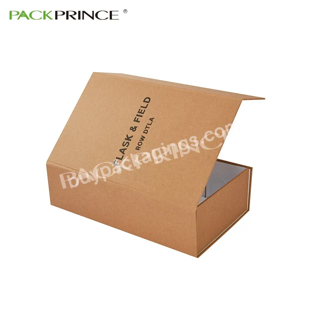 Luxury Flat Packaging Various Cardboard Gift Magnet Closure Kraft Paper Folding Gift Box With Embossed Logo