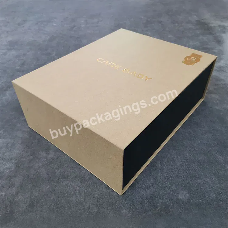 Luxury Gold Foil Cardboard Customized Baby Care Clothes Magnetic Kraft Gift Box - Buy Kraft Gift Box,Magnetic Closure,Baby Care Clothes.
