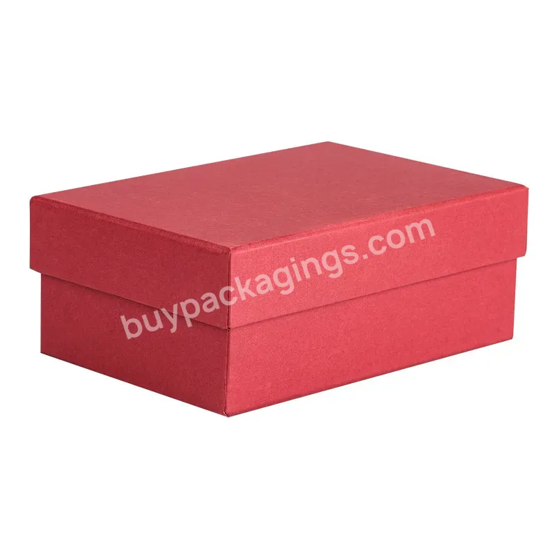 Luxury Heavy Duty Big Capacity Red Grey Board Gift Box With Matte Lamination For High-heeled Shoes Packaging Gift Box