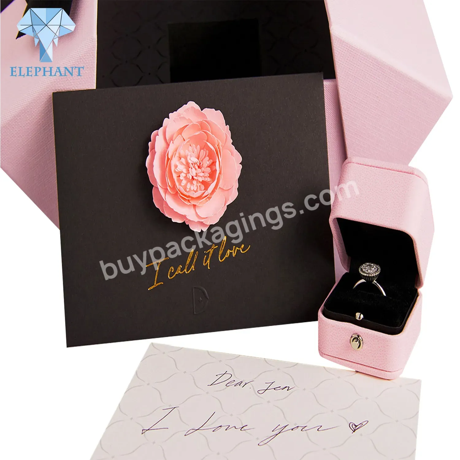 Luxury High Quality Pink Mothers Day Holiday Perfume Oil Double Door Jewellery Box Gift