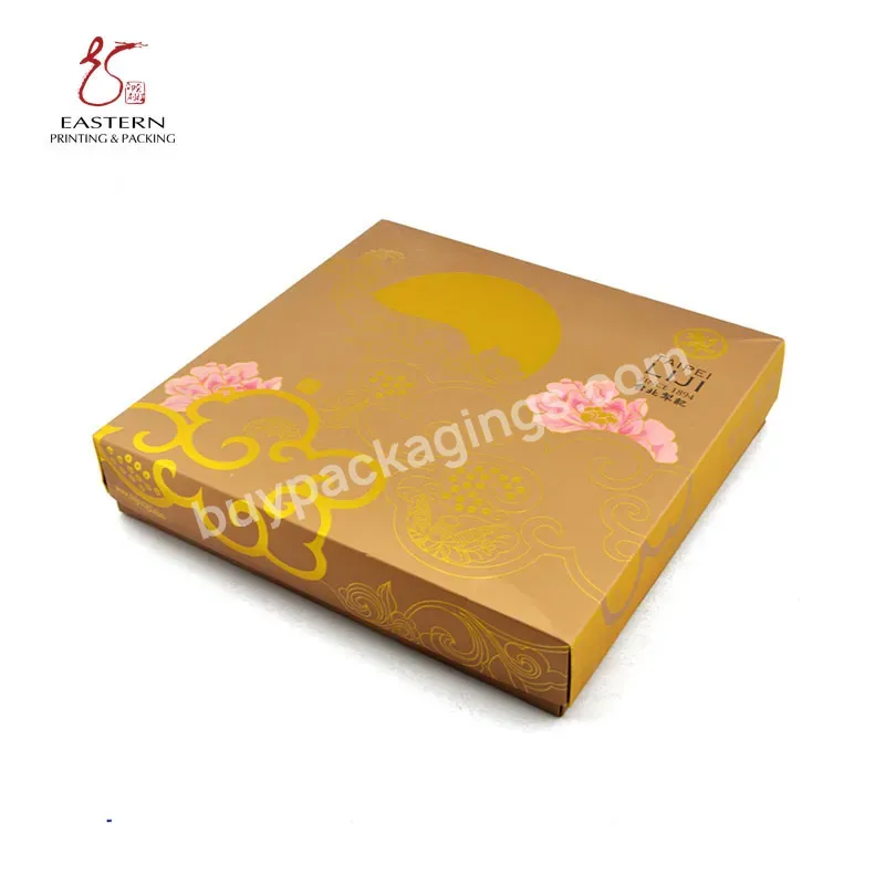 Luxury Paper Box Cute Food Packaging Box Moon Cake Packaging Chinese Mooncake Boxes With Holder Insert Acceptable Customized