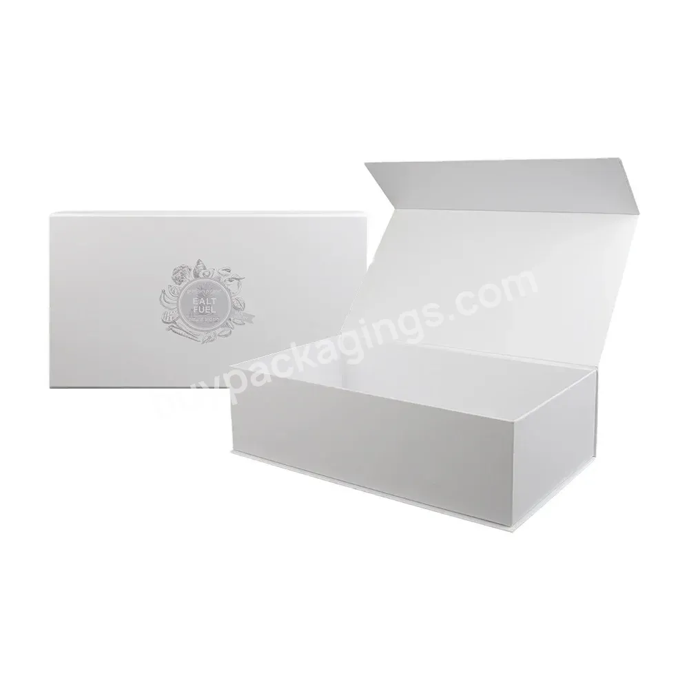 Luxury White Magnetic Gift Box Custom Paper Magnetic Wig Boxes With Logo