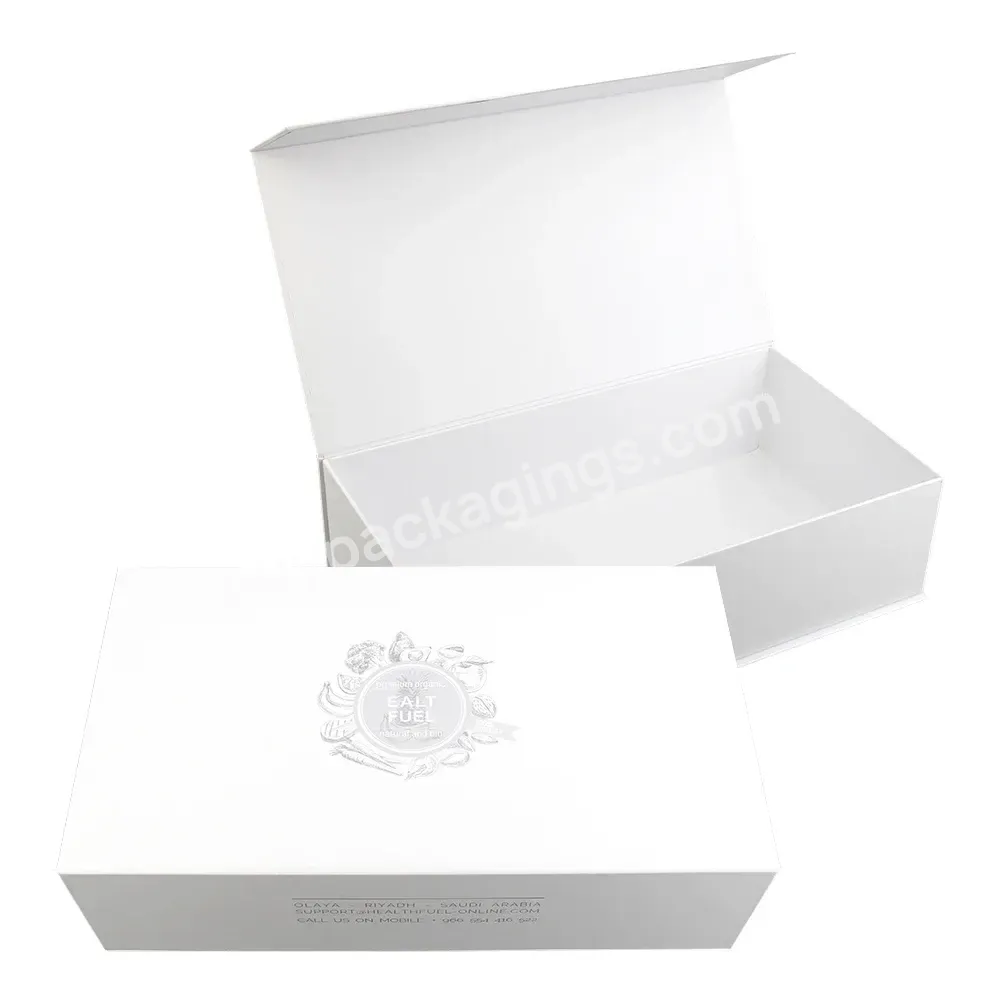 Luxury White Magnetic Gift Box Custom Paper Magnetic Wig Boxes With Logo